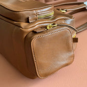 JOIE HAND BAG 32 IN TAWNY BROWN CALFSKIN