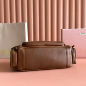 JOIE HAND BAG 32 IN TAWNY BROWN CALFSKIN