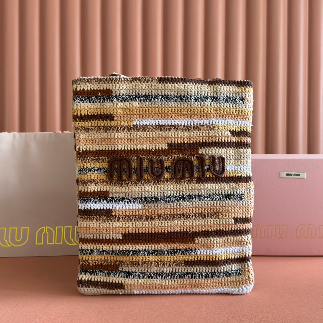 CROCHET TOTE BAG 38 IN NATURAL RAFFIA