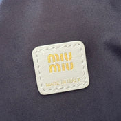 MIUMIU 26S POUCH BAG 15 IN WHITE CALFSKIN GOLD HARDWARE