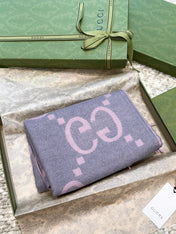 SCARF 200 CM IN LIGHT PINK MIX GRAY CASHMERE 396379