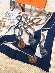 HERMES 25S SCARF 140 IN CASHMERE SILK 854537