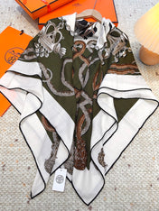 HERMES 25S SCARF 140 IN CASHMERE SILK 854538