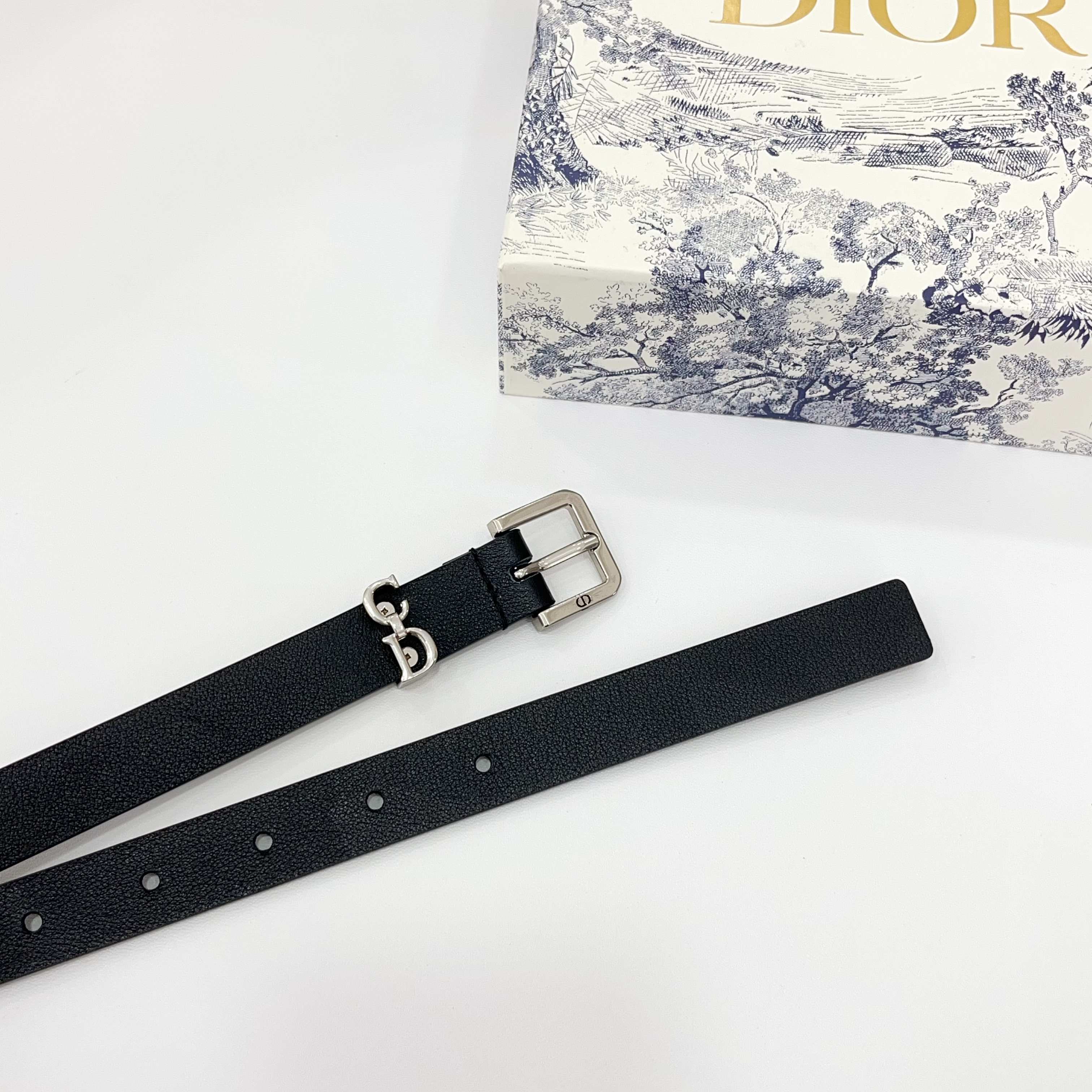 DIOR 25S BELT 20 MM IN BLACK CALFSKIN 570111