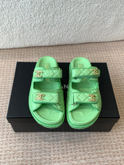 DAD SANDAL IN TEA GREEN CALFSKIN MULE