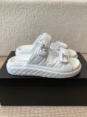 DAD SANDAL IN WHITE CALFSKIN MULE