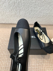 MARY JANE BALLERINA IN BLACK LAMBSKIN