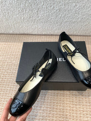 MARY JANE BALLERINA IN BLACK PATENT LAMBSKIN