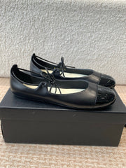 MARY JANE BALLERINA IN BLACK PATENT LAMBSKIN