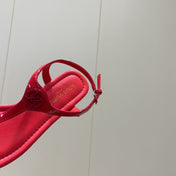 LV THONG SANDALS 25S IN RED CALFSKIN WITH RED HARDWARE