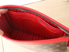 LV 25S POCHETTE VOYAGE 26 IN SARI RED MONOGRAM MACASSAR COATED CANVAS