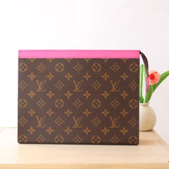 LV 25S POCHETTE VOYAGE 26 IN PONDICHERY PINK MONOGRAM MACASSAR COATED CANVAS
