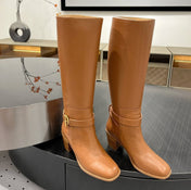JUSTINE BOOT 6 CM IN BRONZE BROWN CALFSKIN