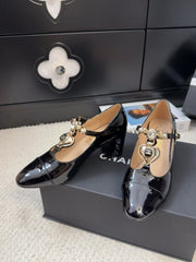 MARY JANE SHOES IN BLACK PATENT CALFSKIN 55 MM