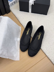 CC 25 Ballet Flat Black Raffia