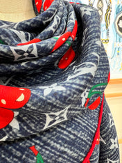 LV SCARF 135 CM IN WOOL MIX SILK 735872