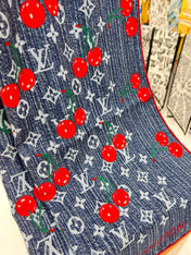 LV SCARF 135 CM IN WOOL MIX SILK 735872