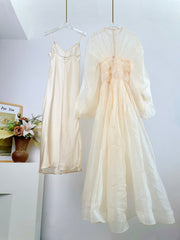 ZIMMERMANN LONG-SLEEVE PUFF-SLEEVE DRESS 270474