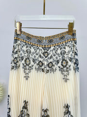 ZIMMERMANN PLEATED FLARED PANTS 270190