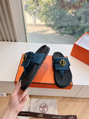 JOYCE SANDAL IN NAVY BLUE SUEDE