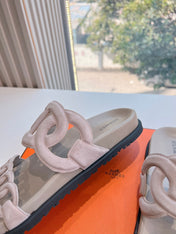 EXTRA SANDAL IN NUDE BEIGE CALFSKIN