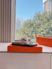 EXTRA SANDAL IN NUDE BEIGE CALFSKIN