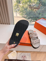 EXTRA SANDAL IN NUDE BEIGE CALFSKIN