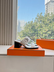 KUTE 60 SANDAL IN WHITE CALFSKIN