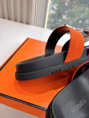 CHYPRE SANDAL IN DARK PINK MIX ORANGE SUEDE