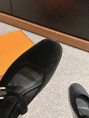 JANE BALLET FLAT BLACK VELVET