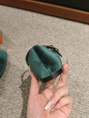 JANE BALLET FLAT CASTLETON GREEN VELVET