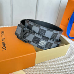 LV 25S BELT 40 MM IN BLACK MIX GREY CALFSKIN 593224