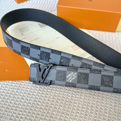 LV 25S BELT 40 MM IN BLACK MIX GREY CALFSKIN 593224