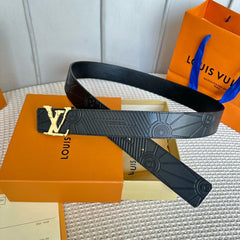 LV 25S BELT 40 MM IN BLACK CALFSKIN 593225
