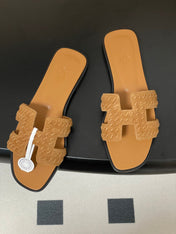 HM 25S ORAN SANDAL IN LIGHT BROWN SUEDE AND LAMBSKIN