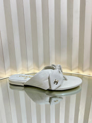 LACE SANDALS IN WHITE CALFSKIN