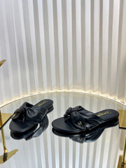 LACE SANDALS IN BLACK CALFSKIN