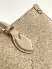 ONTHEGO 35 IN LIGHT BEIGE MONOGRAM CALFSKIN