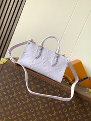 LV 25S ONTHEGO EAST WEST BAG 25 IN LIGHT LAVENDER CALFSKIN MONOGRAM EMPREINTE