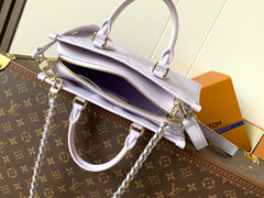 LV 25S ONTHEGO EAST WEST BAG 25 IN LIGHT LAVENDER CALFSKIN MONOGRAM EMPREINTE