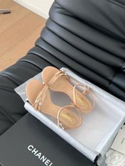 HIGH HEEL 75 MM SANDAL IN NUDE TAN SHEEPSKIN