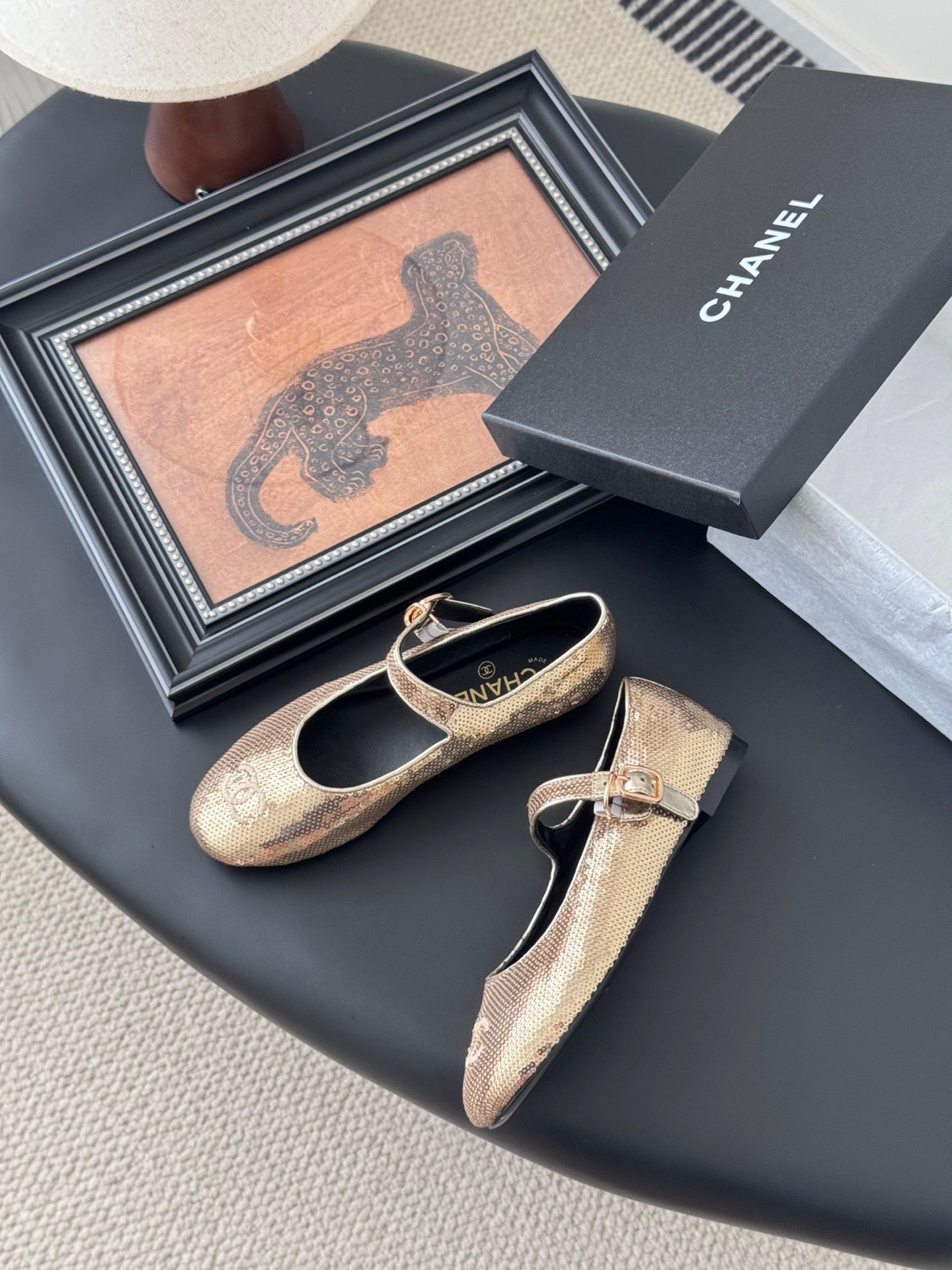 BALLET IN GLITTER GOLDEN SEQUINS