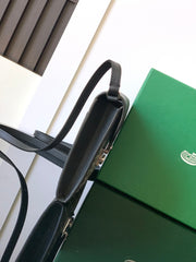 CHYPRE WALLET-POUCH 21 IN BLACK GOYARDINE CANVAS AND CALFSKIN