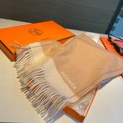SCARF 180 CM IN CAMEL BEIGE MIX WHITE CASHMERE 366048