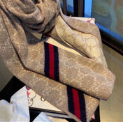 CLASSIC SCARF 180 CM IN ECRU TAN MONOGRAM CASHMERE 401993