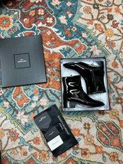 SL YVES NEW BOOTS BLACK POLISHED CALFSKIN