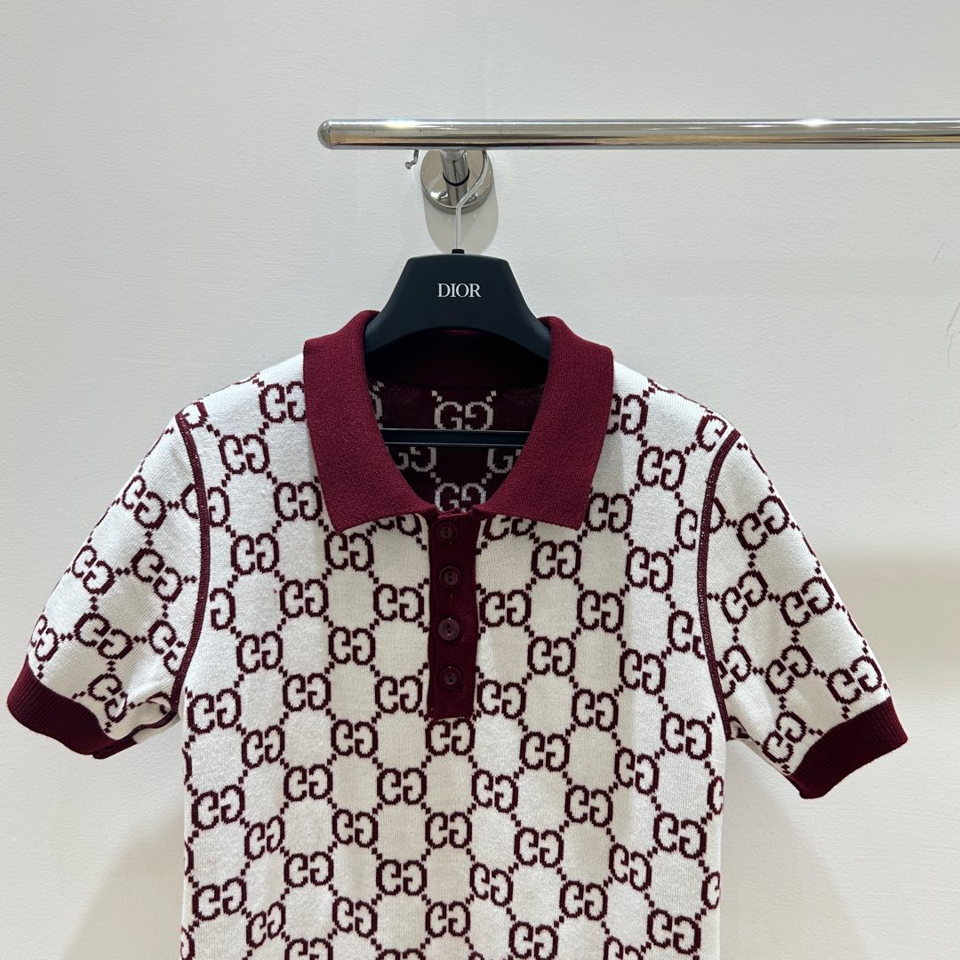 GUCCI SHORT-SLEEVE KNIT DRESS STYLE 43