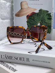 TRIOMPHE SUNGLASS 497830 IN HAVANA ACETATE EMBOSSED LOGO