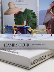 PANTHÈRE RIMLESS RECTANGULAR FRAME SUNGLASSES 543542 IN METAL