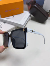 SQUARE SUNGLASS 581369 IN WHITE ACETATE